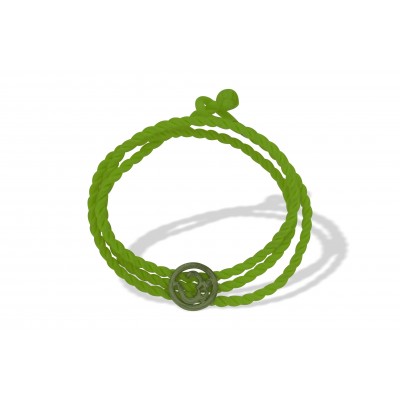 Aum Bracelet in Silver with Diamond